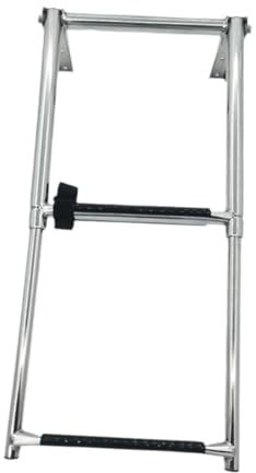 Oshhni Pontoon Boat Ladder under Platform Slide Mount Boat Boarding Telescoping Marine Ladder