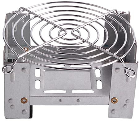 jojomis Stufa pieghevole con combustibile solido, bruciatore per liquori da campeggio, pentole da picnic all'aperto, in acciaio inox con supporto per rack