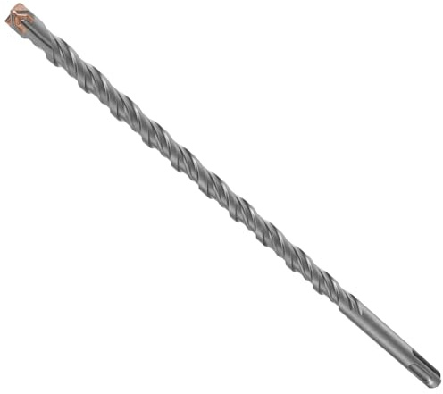 Flintronic Foret à Béton, Ø 12 x 350mm Foret Carrelage, Forets SDS Plus, Jeu de Forets à Béton, avec 4 taillants en carbure et double vis, pour Percer Dans le Bétons, Brique, Pierre, Maçonnerie