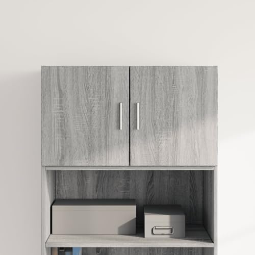 Kaloriko Wandschrank Grau Sonoma 70x42,5x40 cm, Holzwerkstoff Küchenschrank mit Stauraum, Hängeschrank für Wohnzimmer, Schlafzimmer, Garage