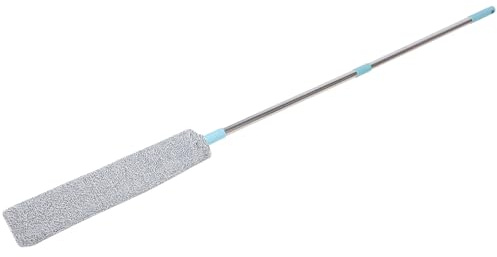 AMUSLESUR Staubwedel zum Reinigen unter Sofa und Jalousien mit Flexiblem Edelstahlgriff und Feinen Fasern für Effektive Staubentfernung im Haushalt