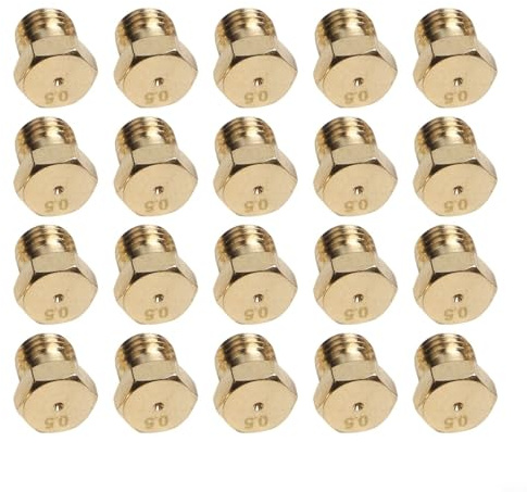 BEAZOOM 20 Stück 0,5 mm Messing Propanbrenner-Düsen-Kit für LPG Erdgas Herd Grill Umwandlung Öffnung Ersatzteile passend Brenner