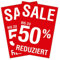 Generic 2x Plakat 'Sale bis zu 50 Prozent reduziert' DIN A1 (841x594mm Kundenstopperformat) Wandbild Poster für Wohnzimmer, Schlafzimmer