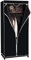 COSTWAY Kleiderschrank Stoff, Stoffschrank mit Kleiderstange & Ablage, Stoffkleiderschrank, Faltschrank, Textilkleiderschrank für Wohnzimmer, Schlafzimmer, Keller, 74 x 50 x 172 cm (Schwarz)