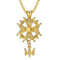 BOBIJOO JEWELRY - Pendentif Collier Homme Croix Huguenote Protestant Acier Doré Plaqué Or + Chaîne