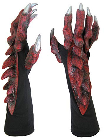 Red Dragon Claws Hands Erwachsene Cosplay Kostüm Handschuhe