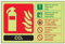 VSafety englisches Warnschild für Feuerlöscher, CO2-Kennzeichnung, leuchtet im Dunkeln, 150 x 100 mm, selbstklebendes Vinyl