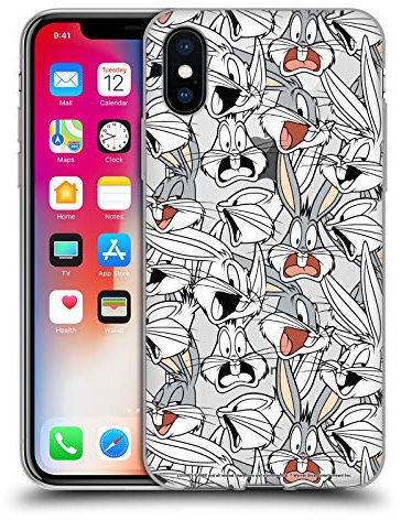 Head Case Designs Offiziell Offizielle Looney Tunes Bugs Bunny Muster Soft Gel Handyhülle Hülle kompatibel mit Apple iPhone X/iPhone XS
