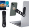 DK177 Adjustable Laptop Stand, Laptop Phone Holder, Laptop Side Mount Clip, Computer Monitor Expansion Bracket, Slim Portable Foldable Smartphone Stand. Improve Office Efficiency. (Black)
