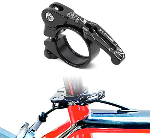 Lohas Select Fahrrad-Sattelstützenklemme aus Aluminiumlegierung, Schnellspanner, 34,9 mm, 31,8 mm, MTB, Rennrad, Freizeit-Fahrrad, Sattelstützenklemme (schwarz, 34,9 mm)