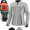 SHIMA OPENAIR LADY Chaqueta Moto Mujere - Ligera y Transpirable Cazadora Moto Mesh de Verano mujere con CE Espalda, Hombros, Codos Protecciones, Ajuste de la Anchura (Gris, M)