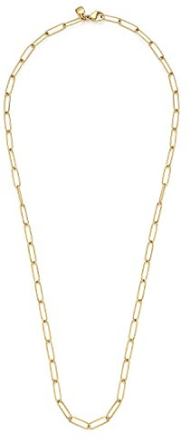 JEWELS BY LEONARDO Halskette Ciao Igana Filigrane Kette aus goldfarbenem Edelstahl ovale Ketten-Gliedern 50 cm Länge besonderes Schmuck Geschenk für Frauen 021649