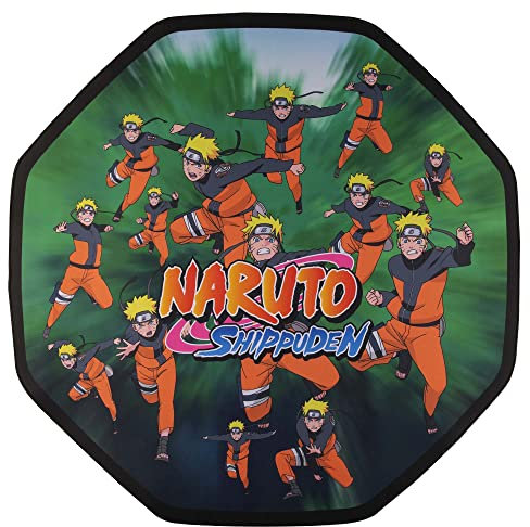 Konix Naruto Shippuden Alfombrilla Gaming de 98 x 98 cm para Silla de Oficina - Revestimiento Antideslizante - Diseño Multi-Clones de Sombra Naruto