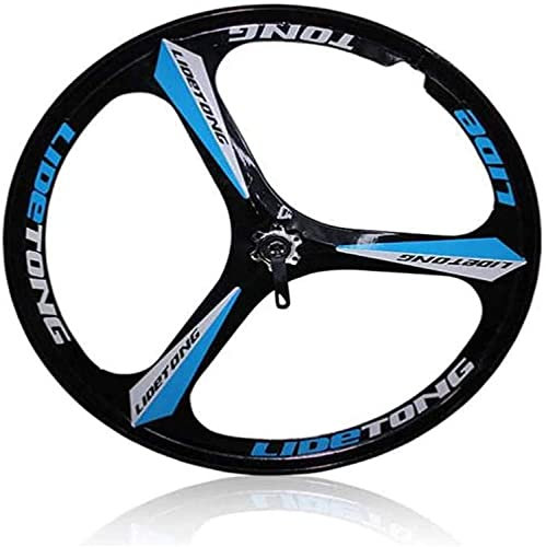 L&WB 26 Zoll Laufrad Vorderrad Fahrrad Fahrrad Laufradsatz, 3-Speichen Mountainbike Integrated Rear Wheel Set Scheibenbremse Magnesiumlegierung Wheel Set,Blau