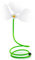 O'FRESH Brumisateur de Jardin sur pied à Mémoire de Forme Marguerite - Brumisation Terrasse Extérieur avec 3 Buses en Laiton - 2 mètres - Vert