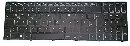 RTDPART Laptop-Tastatur für Juno Gemini 15 V3 Deutsch GR mit Rahmen neu schwarz mit Hintergrundbeleuchtung