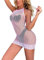 ROSVAJFY Mini Robe Sexy Resille Lingerie en Maille Femme Nuisette Licol en Filet Chemise de Nuit Serrée dos Nu Babydoll Transparent Clubwear Bodycon Robe Moulante XS-XL (Rose)