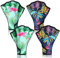 Honoson 2 Paar Schwimmhandschuhe Aquatic Fitness Wasser Widerstand Handschuhe Flamingo Monstera Neopren Handschuhe für Männer und Frauen Helfen Oberkörper Widerstand