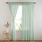 PONY DANCE Sage Green Voile Curtains 60x84 inches - Bedroom/Living Room Window Net Curtains Semi Transparent Voile Sheer Panels Slot Top for Living Room Divider/Nursery Decoration, 2 Panels