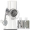 Manual Rotary Cheese Grater Round Vegetable Potato Carrot Mandoline Slicer Nuts Grinder With Cleaning Brush For Kitchen (white)