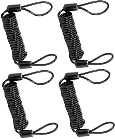 BIUDECO 4pcs Motorcycle Brake Lock Cable Removable Bike Lock Wires for Bicycles Black