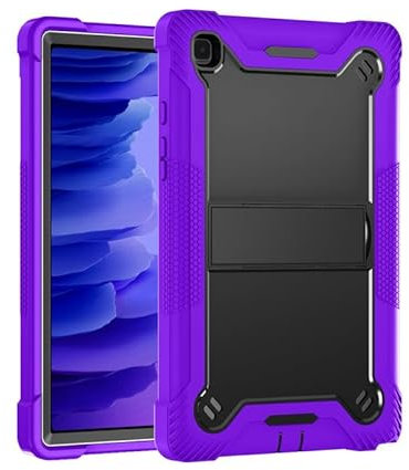 Per Samsung Galaxy Tab A7 T500/505 (2020) 10,4 pollici Tablet Case, PC TPU Dual Layer Hybrid, Costruito in Kickstand, Bordo rialzato fotocamera e schermo Full Protect antiurto Cover Viola