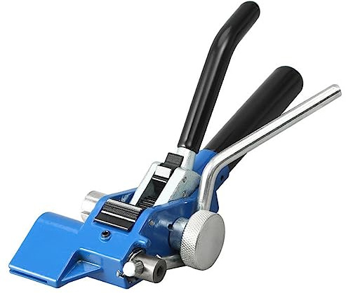 Stainless Steel Cable Tie Gun Banding Tools Heavy Duty Cable Tie Tensioner Banding Strapping Packaging Kit for Fastening and Cutting Metal Cable Ties