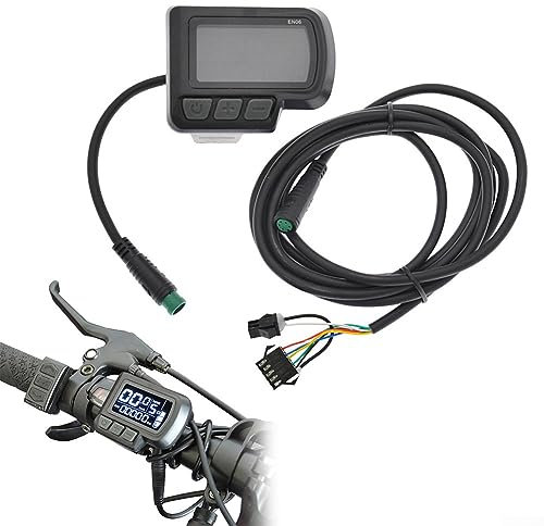 E-Bike LCD Display, E-Bike EN06 Display Bedienfeld, Display Meter, 24-48V Kompatibel mit E-Scooter 6pin