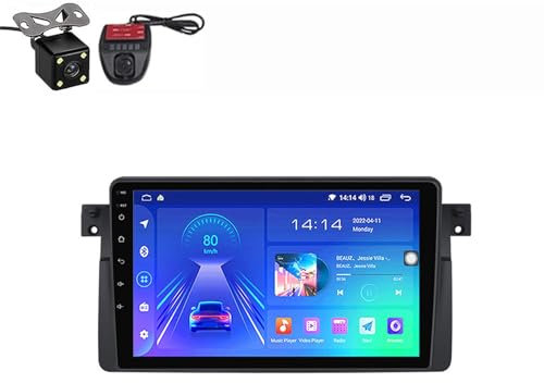 Android Auto 2 Din Radio Mit Navi 9 Zoll Touchscreen Für BMW E46 1998-2006 Android 12 Autoradio Bluetooth Plug-and-Play DAB + WiFi 4G Mirrorlink Carplay OBD USB (Size : M150S)