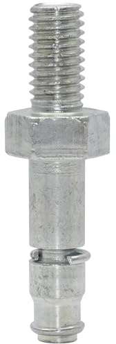 WAGNER Gewindestift 2tlg. - M8 x14/ Ø 8 mm x Höhe 15/26/45 mm, für Möbelrolle / Möbelgleiter mit Aufnahme 8 mm, Stahl verzinkt, Klemmring - 11009099