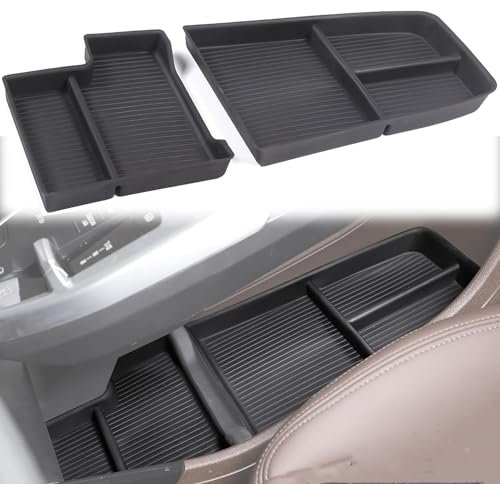 TOOSOAR 2 Stück mit BMW X1 iX1 Mittelkonsole Aufbewahrungsbox, Anwendbar auf 2023-2024 X1 iX1 Organizer Tray, TPE-Weichgummi, Armlehne Organizer Tray Unten die Mittelkonsole