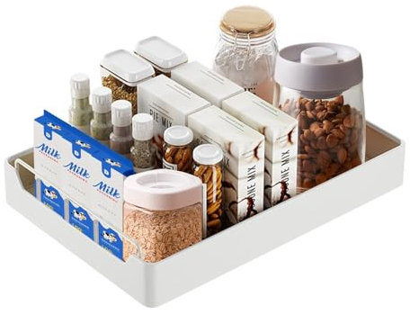 Cajon Telescopico Cocina, 43 × 25 × 7.5 cm Cajones Extraibles para Cocina, No Requiere Taladrar Organizador Cocina, en Acero al Carbono y Plástico Slide Out Drawer, para Armarios y Guardarropas (1)