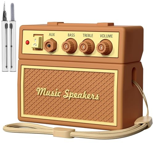 VISOOM Silikon Hülle Kompatibel mit Airpods Pro 2nd/1st Generation 2019/2022 Case Cover Cute Retro Audio Design Stoßfeste Schutzhülle Weiches TPU mit Karabiner[Kabelloses Laden],Brown