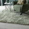 Carpido Hochwertiger Teppich Wohnzimmer, Schlafzimmer - Hochflor Teppich einfarbig - Flachgewebe - einzigartig flauschig - Teppich Salbei meliert 160 x 230 cm