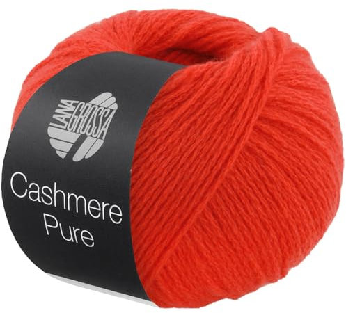 LANA GROSSA Cashmere Pure | Klassisch verzwirntes reines Kaschmirgarn | Handstrickgarn aus 100% Kaschmir | 25g Wolle zum Stricken & Häkeln | 115m Garn FB 17