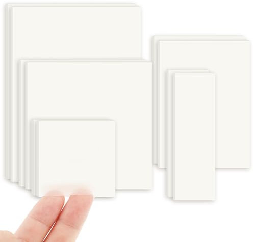 Bewudy 500 Blätter Haftnotizen Transparente, 5 Größen Durchsichtige Notizzettel Wasserfest und Wiederbeschreibbar Clear Sticky Notes Set Pagemarker Selbstklebend Klebezettel Papier für Lesen Lernen