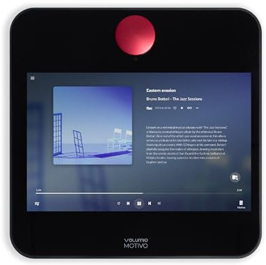 Volumio Motif Streamer Audiophile, transport et amplificateur pour casque avec DAC intégré, lecteur audio tout-en-un, DSD256, PCM 768 kHz/32 bits, écran tactile 8, avec application dédiée