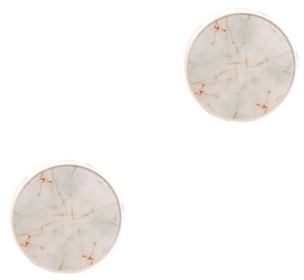 Healvian 2pcs Halloween White Marble Lenses Storage Box Compact Eye Care Kit for Travel