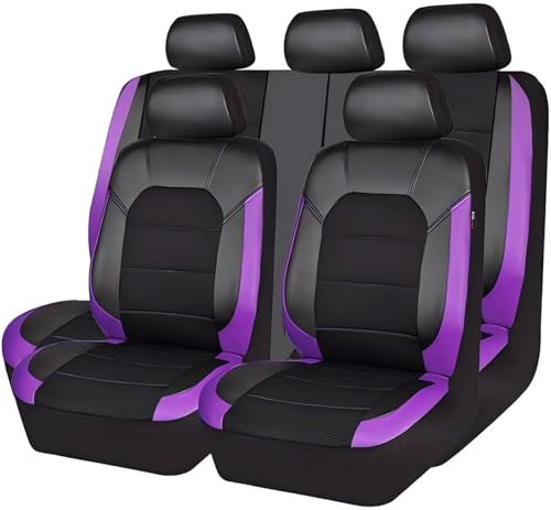 NfzwyFG Autositzbezüge für VW Touran 1.Gen (1T) 2006-2010 2011 2012 2013 2014 2015 5-Seats, Sitzbezüge Auto Innenraum Schonbezüge, Anti Rutsch Komfortabel, Leicht Reinigen, Leder, Auto Zubehör