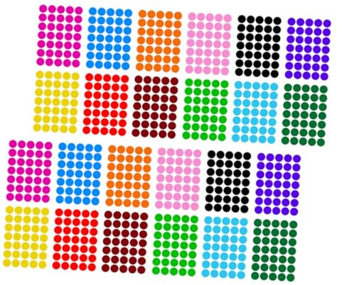 CANIGHT 420stücke Selbstklebende Farbige Punktetiketten Runde Aufkleber Farbkodierung Klassifizierung Und Beschriftung Für Büro Schule Und