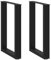 vidaXL Esstischbeine U-Form 2 Stk. Schwarz 50x(72-73) cm Stahl