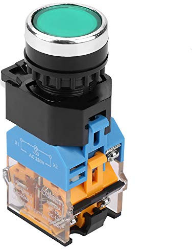 Momentschalter, Zum Einschalten Drücken, Zum Ausschalten Loslassen, Stabile Installation, Stabiler Betrieb, mit 220-V-LED-Licht, Ideal Zum Austauschen, Hochwertiges