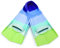 Schwimmflossen Kinder, 100% Silikon Kurzflossen, Taucherflossen Regenbogen Flossen für Kinder Erwachsene Männer Frauen Schwimmen Tauchen (Regenbogen-Blau, XS)