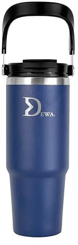 DEWA Iceflow stainless steel Tumbler | 30 oz Tumbler with Double Flip Straw | Premium Insulated Stainless Steel | Keeps Drinks Cold For 24 Hours, Hot For 12 Hours | BPA -Free & Built to Last.