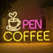 SIGNSHIP Cartel de neón con diseño de café abierto y regulable, para decoración de pared, decoración de pared, decoración de pared para cafetería, cubo, restaurante