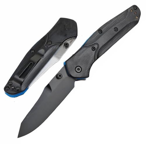 Couteau pliant 6,8 - Couteau de poche fin et léger - En acier inoxydable S30V & G10 - Couteau de survie unique - Couteau de chasse - Couteau de chasse - Couteau tranchant à une main - Couteau EDC