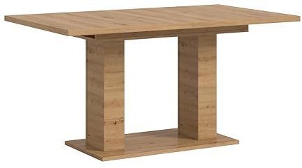 xonox.home Tisch Motion X4AG2T78 Ausziehbarer Esstisch in Artisan Nb. mit Doppelsäulen-Fußgestell, ca. 150-190x76x90 cm