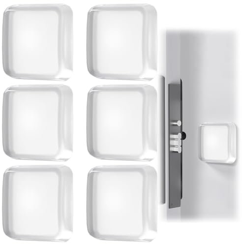 Topes de Puertas para Pared, Tope de Puerta de Silicona Adhesivos, 6 Piezastopes de Silicona,42mm,Reutilizable,para Puerta, Armario de Cocina, Suelo, Pared, Vidrio (Cuadrado)