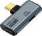 Adaptador OTG USB C PD 100 W con Alimentación Divisor De Tipo C A Doble USB C para iPhone 15 Pro MAX, Google TV Chromecast 2020, MacBook, Samsung Galaxy S22/S23 (Gris)