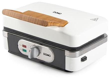 DOMO DO9277C Snackmacher 3-in-1 - Sandwichmaker - Waffeleisen - Kontaktgrill - 1100W - Weiß